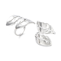 Платина Латунные открытые кольца манжеты, без кадмия и без свинца, полый лист, платина, внутренний диаметр: 18 мм