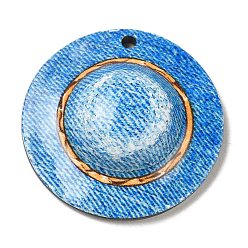 Светло-Голубой Акриловые подвески, шляпа, Небесно-голубой, 29x8.5 мм, отверстие : 2 мм