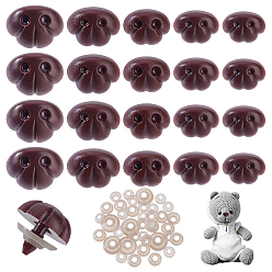 Кокосово-Коричневый 70 сумки 5 стили овальный нос из смолы, носы для собак, с распоркой, принадлежности для изготовления кукол, кокосового коричневый, 13~21.5x17.5~29x18.5~24 мм