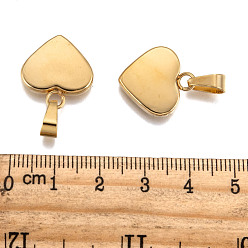 Golden Fashionable 304 Stainless Steel Stamping Blank Tag Pendants, Heart, Golden, 17x16x3mm, Hole: 3.5x6mm