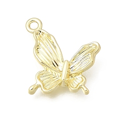 Golden Alloy Pendants, Butterfly Charms, Golden, 18x17x3.5mm, Hole: 1.6mm