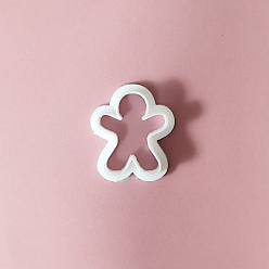 Gingerbread Man Plastic Plasticine Tools, Clay Cutters, Modeling Tools, WhiteSmoke, Gingerbread Man, 2.5x2cm