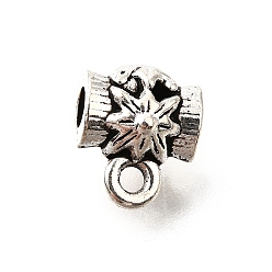 Античное Серебро Поручни из сплава в тибетском стиле, без кадмия и без свинца, звезда, античное серебро, 9.5x8x6 мм, отверстие : 1.6 мм, внутренний диаметр: 2.5 мм, Около 1430 шт / 1000 г