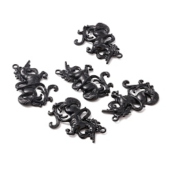 Electrophoresis Black Alloy Pendents, Unicorn, Electrophoresis Black, 44x47x4mm, Hole: 2.5mm