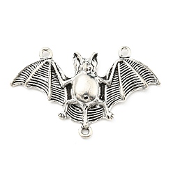 Античное Серебро Компоненты люстры из сплава, форма летучей мыши, античное серебро, 30x48x5.5 мм, отверстие : 1.8 мм