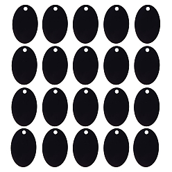 Silver Pet Aluminium Pendants, Stamping Blank Tag, Oval, Silver, 38x25x1mm, Hole: 3.5mm