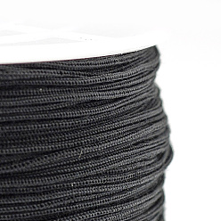 Черный Полиэфирные шнуры, чёрные, 0.5~0.6 мм, около 131.23~142.16 ярдов (120~130 м) / рулон