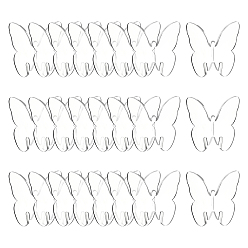 Прозрачный 24Шармы из акрилового бокала для вина, бокал маркер, бабочка, прозрачные, 48x48x22 мм