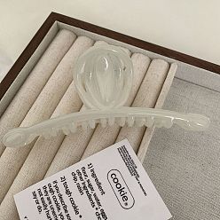 Белый Пластиковые заколки для волос с большими когтями, для женщин девушки густые волосы, белые, 128x45 мм