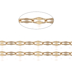 Золотой Вакуумное покрытие pvd 304 цепи из нержавеющей стали, цепные цепи, пайки, с катушкой, золотые, 4x2x0.4 мм