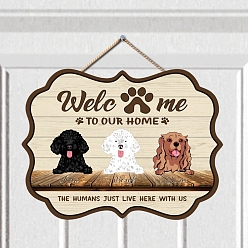 Папайя Оранжевый Деревянный приветственный висящий знак, украшения на двери и стене, для украшения дома, с джутовым шнуром, прямоугольник с рисунком домашнего любимца, papayawhip, 300x300x5 мм