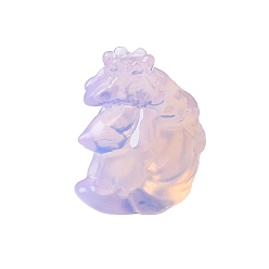 Опал Опалитовые резные фигурки девятихвостой лисы, статуи для украшения рабочего стола для домашнего офиса, 30 мм