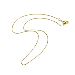 Настоящее золото 18K 0.9мм регулируемые ползунки латунные цепочки-коробки для мужчин и женщин, долговечный, реальный 18 k позолоченный, 17.72~17.91 дюйм (45~45.5 см)