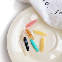 (52) Непрозрачная лаванда Непрозрачные акриловые бусины, рис, разноцветные, 27.7x6 мм, отверстие : 2 мм, 770 шт / 500 г