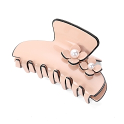 Розовый Ацетат целлюлозы с пластиковыми жемчужными заколками-клочьями, цветок, туманная роза, 90 мм