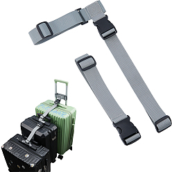 Gainsboro 2Pcs Nylon Luggage Straps, with Plastic Buckles, Gainsboro, 485~845mm