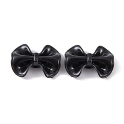 Черный Непрозрачные акриловые бусины, бантом, чёрные, 23.5x31.5x9 мм, отверстие : 2.5 мм, Около 300 шт / 500 г