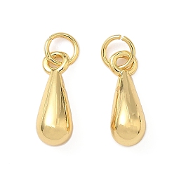 Настоящее золото 18K Латунные подвески, слеза, без кадмия и без свинца, с целью перехода в кольце, реальный 18 k позолоченный, 11.5x4 мм