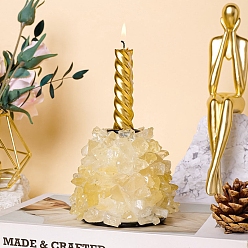 Цитрин Подсвечники из натурального цитрина, 10~11x8.5 см