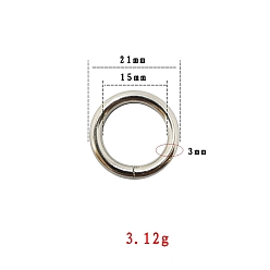 Платина Открытые кольца прыжок, кольцо, платина, 9 датчик, 15x3 мм