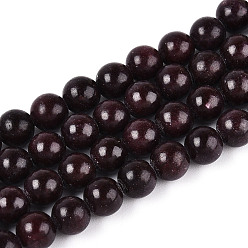 Кокосово-Коричневый Нити круглых бусин из натурального окрашенного нефрита машан, круглые, кокосового коричневый, 6~6.5x6~6.3 мм, отверстие : 0.9 мм, около 64~65 шт / нитка, 15.24~15.51'' (38.7~39.4 см)