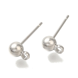 Платина Серьга-гвоздик из латуни, без кадмия и без свинца, долговечный, платина, 14.5x4 мм, отверстие : 1.5 мм, штифты : 0.7 мм