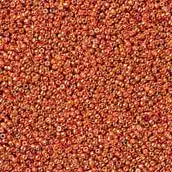 (PF562) PermaFinish Burnt Orange Metallic Круглые бусины toho, японский бисер, (pf 562) Permafinish непрозрачный гальванизированный шафран, 8/0, 3 мм, отверстие : 1 мм, Около 10000 шт / фунт