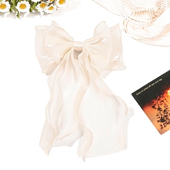 Розовый Тканевые заколки для волос с длинным бантом, аксессуары для волос для женщин и девочек, туманная роза, 290x165 мм