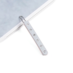 Серебро Заколки для волос из пвх, овальные, серебряные, 61x5 мм