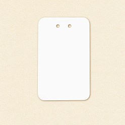 Белый Бумажные карты дисплея брелка, прямоугольные, белые, 12x7.5 см