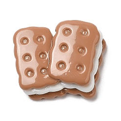 Food Пищевая тема, непрозрачная смола, имитация еды, декодированные кабошоны, Перу, печенье, питание, 19x22x8 мм