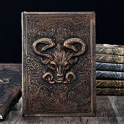 Персиковый Слойка Блокнот из искусственной кожи, а5 журнал выкроек головы крупного рогатого скота, для школьных канцелярских принадлежностей, розовые, 215x145 мм