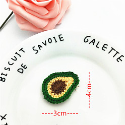 Dunkelgrün Cabochons aus Wolle, Avocado, DIY Haarschmuck, dunkelgrün, 40x30 mm