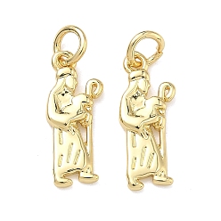 Золотой Латунные подвески, пастушьи амулеты, долговечный, стойки покрытие, без свинца и без кадмия, золотые, 18x7x2 мм, Перейти кольцо: 5x0.8 мм, 3 мм внутренним диаметром