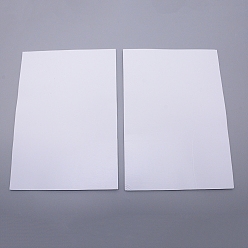 Blanc Sets de papier mousse éponge eva, avec double dos adhésif, antidérapant, rectangle, blanc, 30x21x0.3 cm