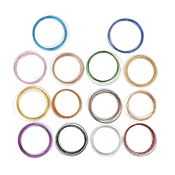 (52) Непрозрачная лаванда 5м алюминиевая проволока, плоский, для diy craft, разноцветные, 1x0.3 мм, около 16.40 футов (5 м) / рулон