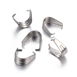 Нержавеющая Сталь Цвет Устойчив к потускнению 201 защелкивающиеся дужки из нержавеющей стали, цвет нержавеющей стали, 11x11x5 мм, штифты : 1 мм