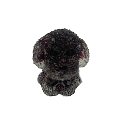 Гранат Украшение для выставки собак из смолы, с натуральными гранатовыми чипсами внутри для украшения стола домашнего офиса, 20x20x25 мм