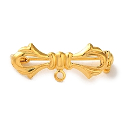 Золотой Латунные броши выводы, без кадмия и без свинца, бантом, золотые, 10x28x1 мм