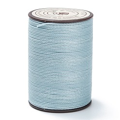 Светло-Синий Круглая вощеная нить из полиэстера, микро шнур макраме, витой шнур, для шитья кожи, голубой, 0.65 мм, около 87.48 ярдов (80 м) / рулон