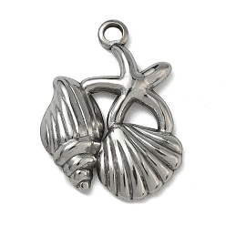Морская звезда 304 подвески из нержавеющей стали, морская звезда в форме ракушки, 30.5x23x4 мм, отверстие : 3 мм