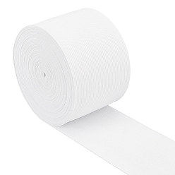 White Flat Elastic Rubber Band, Webbing Garment Sewing Accessories, White, 70mm