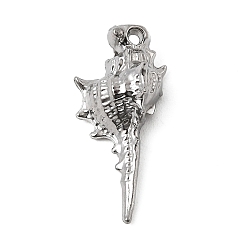 Нержавеющая Сталь Цвет 304 подвески из нержавеющей стали, подвеска из ракушки мурекс, цвет нержавеющей стали, 21.5x10x7 мм, отверстие : 1 мм