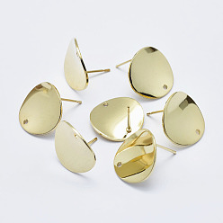 Настоящее золото 18K Изделия из латуни, с петлей, долговечный, реальный 18 k позолоченный, без никеля , плоско-круглые, 16 мм, отверстия: 1.5 мм, штифты: 0.6 мм