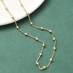 Настоящее золото 18K 3Мм круглые латунные цепочки панцирного плетения для женщин, стойки покрытие, долговечный, без свинца и без кадмия, реальный 18 k позолоченный, 17.64 дюйм (44.8 см)