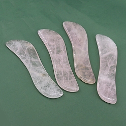 Лист Натуральный розовый кварц гуа-ша доски, лист, 116x37 мм
