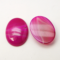 Banded Agate Natural Striped Agate/Banded Agate Cabochons, Dyed, Oval, 40x30x8~9mm