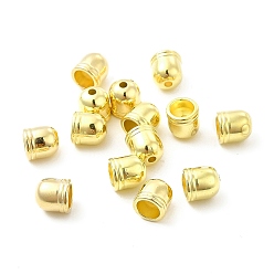 Golden CCB Plastic Cord Ends, End Caps, Column, Golden, 8.5x8mm, Hole: 2mm, Inner Diameter: 6mm