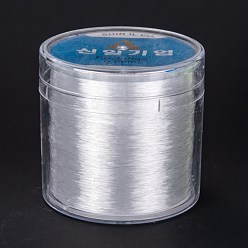 Clear Korean Round Crystal Elastic Stretch Thread, for Bracelets Gemstone Jewelry Making Beading Craft, Clear, 0.6mm, about 284.33 yards(260m)/roll