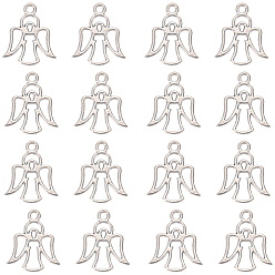 Античное Серебро Сплавочные подвески тибетского стиля, без кадмия и без свинца, ангел, античное серебро, 20x16.5x1 мм, отверстие : 2 мм, 100 шт / коробка